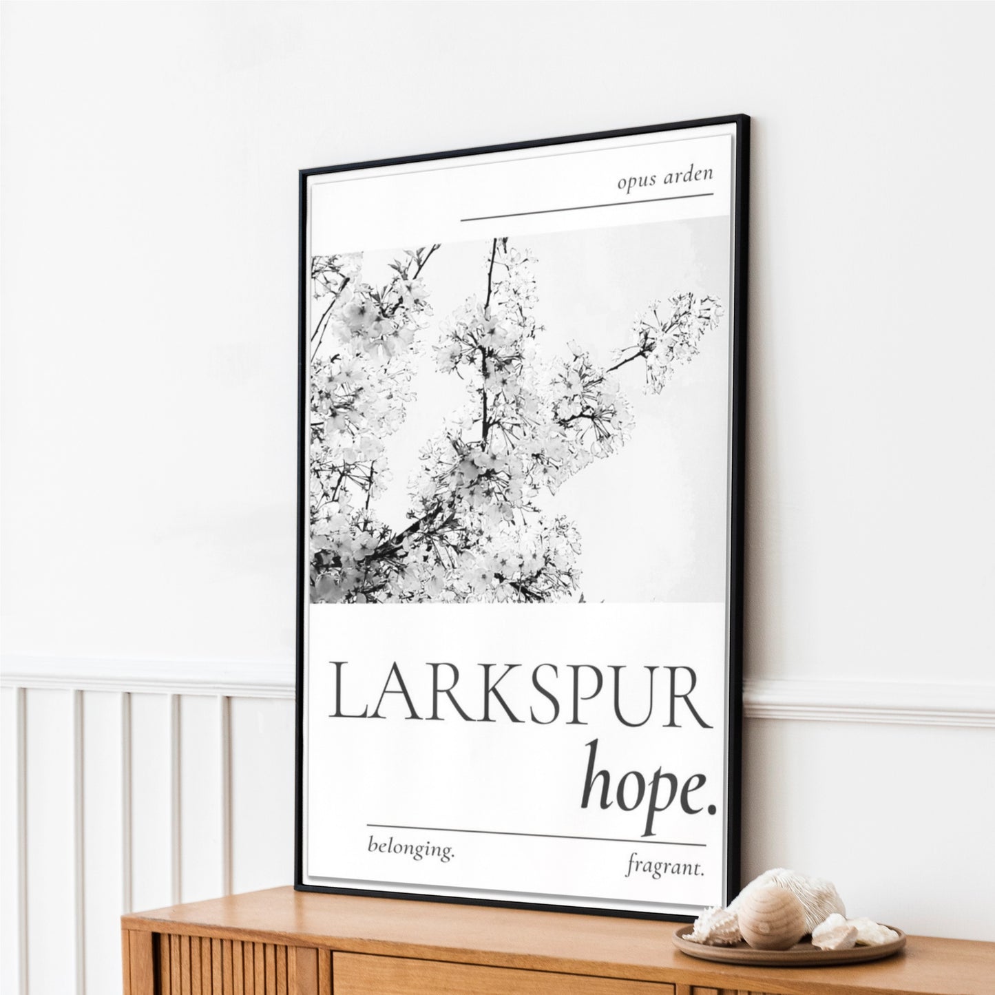 Blanc Cherry Blossoms Premium Semi-Glossy Paper Poster