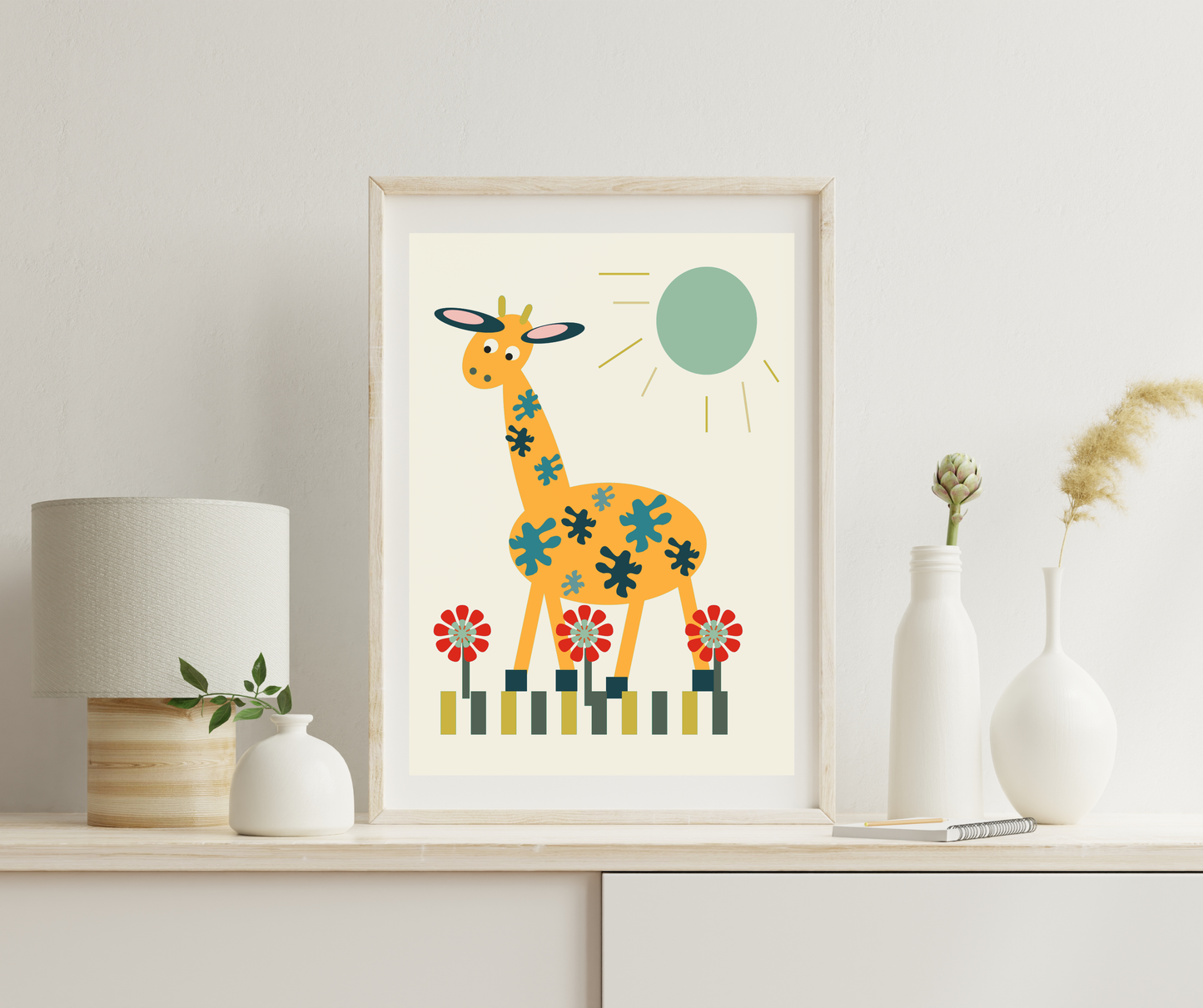 Giraffe Giclée Wall Art Print