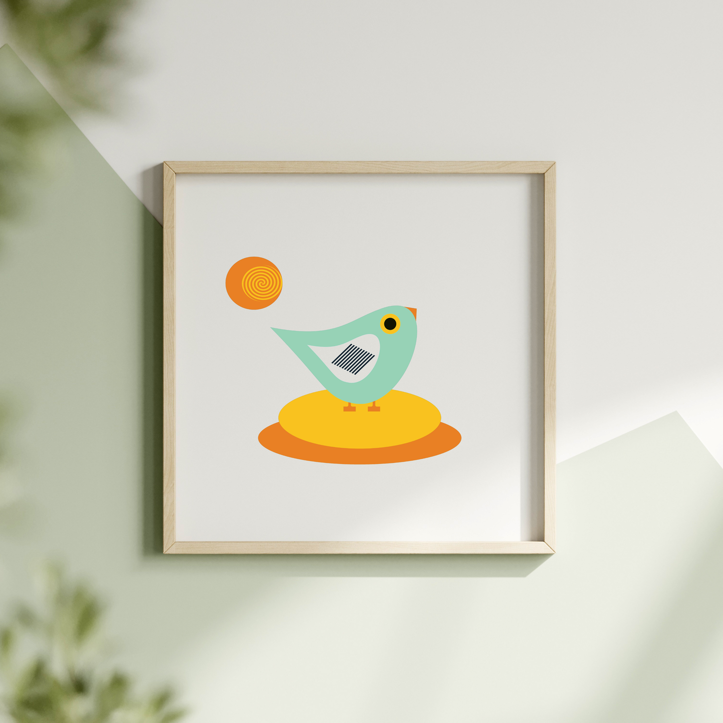 Little Blue Bird Giclée Wall Art Print